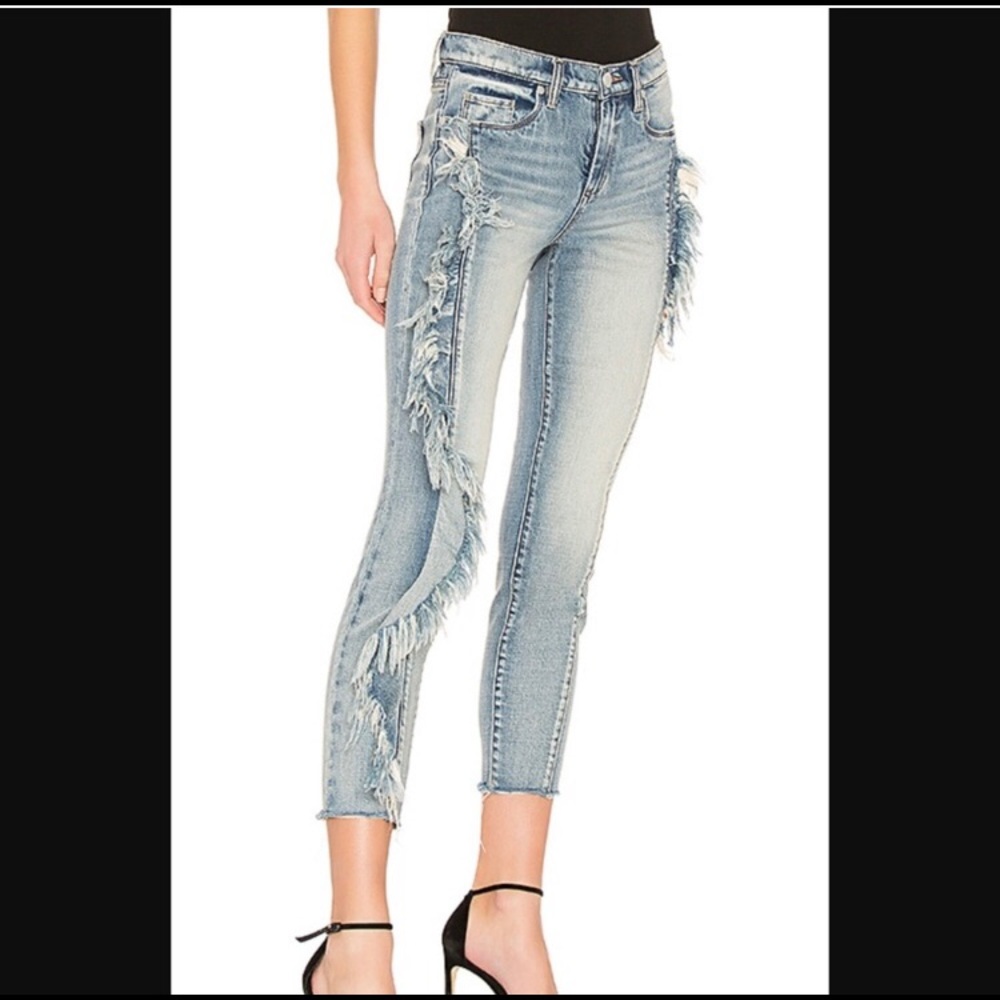 Revolve Blanc NYC ruffle jeans